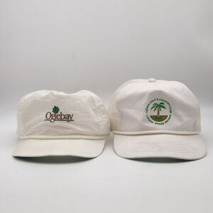 Bundle Of 2 Golf Hats Oglebay Lucaya Bahama Vintage